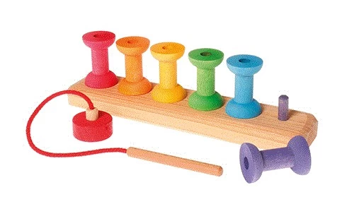 Grimms Fädelspiel 8tlg. Bunt