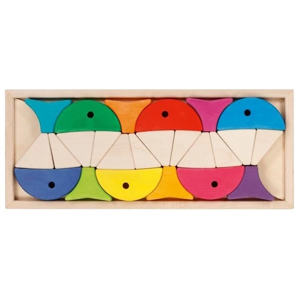 Goki Legespiel Und Bausteinkasten 6 Bunte Fische