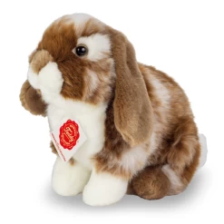 Hermann Teddy Hase Sitzend Dunkelbraun/weiß Gescheckt 20 Cm Stofftier