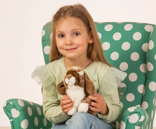 Hermann Teddy Hase Sitzend Dunkelbraun/weiß Gescheckt 20 Cm Stofftier – Bild 5