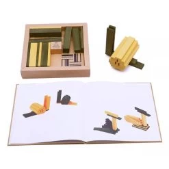 Kapla Bausteine 40er Set Gelb/Grün Mit Kunstbuch